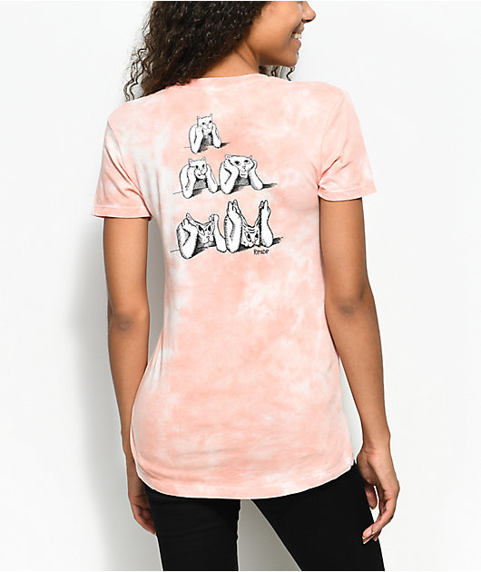 peach tie dye shirt