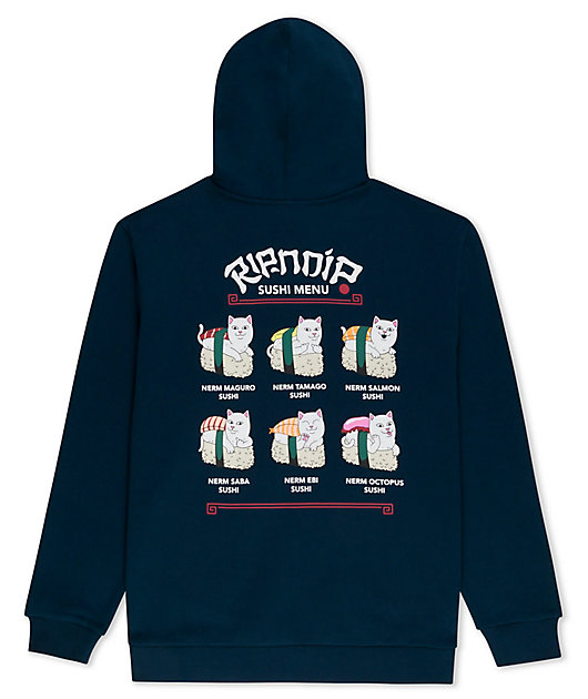 RIPNDIP Sushi Nerm Navy Hoodie | Zumiez