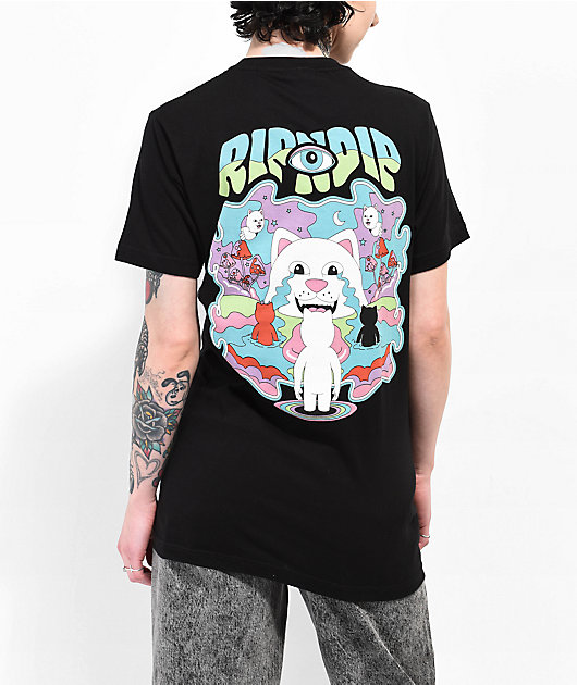関税送料込♪RIPNDIP/TEAR TO HEAVEN TEE RIPNDIP Tears From Heaven Black T-Shirt | Zumiez