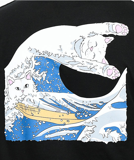 RIPNDIP The Great Wave Of Nerm Black T-Shirt