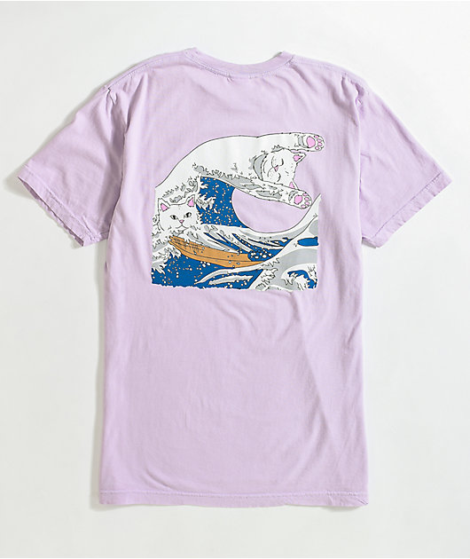 RIPNDIP The Great Wave Of Nerm Lavender T-Shirt