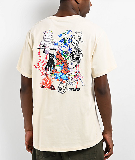 ◆RIPNDIP◆TRAVIS 半袖Tシャツ NATURAL 送料込 RIPNDIP Travis Natural T-Shirt | Zumiez