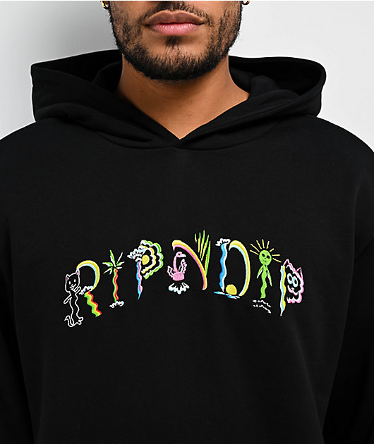 洋楽 GloriaMundi I,Individual RVP-6330 RIPNDIP Venice Embroidered Black Hoodie | Zumiez