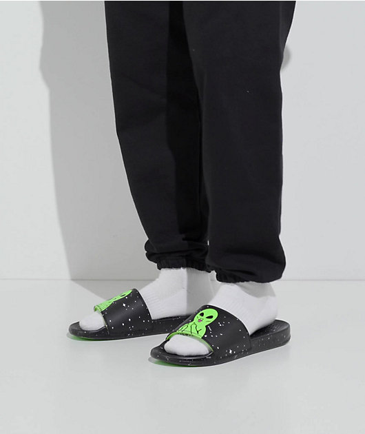 NIKE SB Victori One Mens Slide Sandals - GREEN/WHITE | Tillys