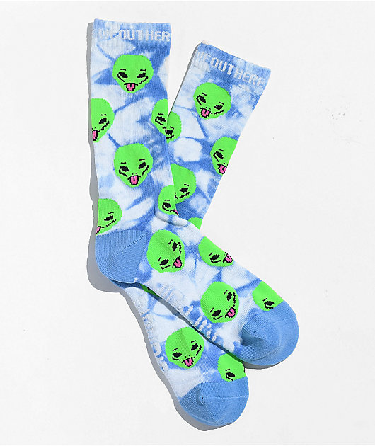 RIPNDIP We Out Here calcetines tie dye azules