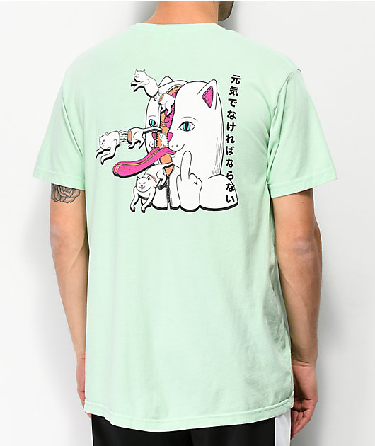 RIPNDIP Zipper Face Mint T-Shirt