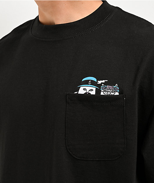 RIPNDIP x Cheech & Chong CHEECH AND NERM ポケット Tシャツ RIPNDIP x Cheech And Chong Cheech & Nerm Black Pocket T