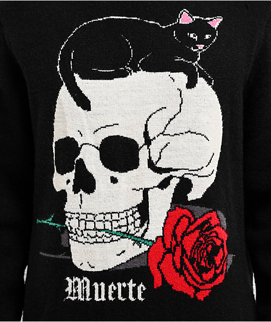 RIPNDIP x Walter Mercado Muerte Black Sweater | Zumiez