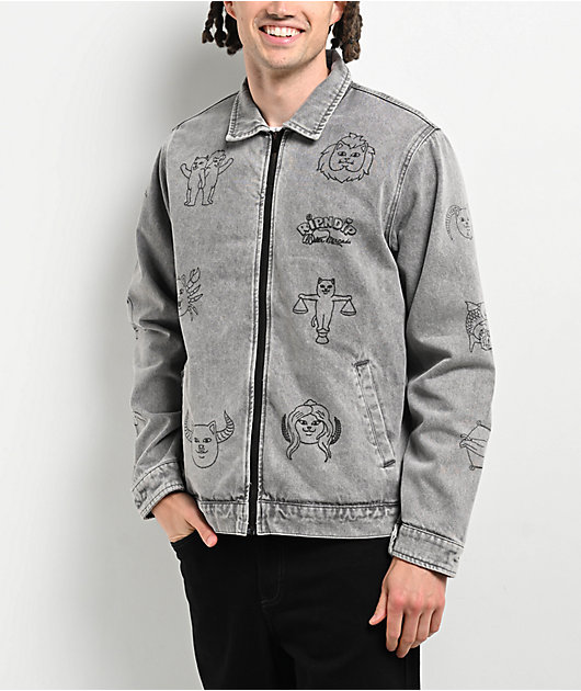 RIPNDIP x Walter Mercado Zodiac Mucho Grey Wash Denim Work