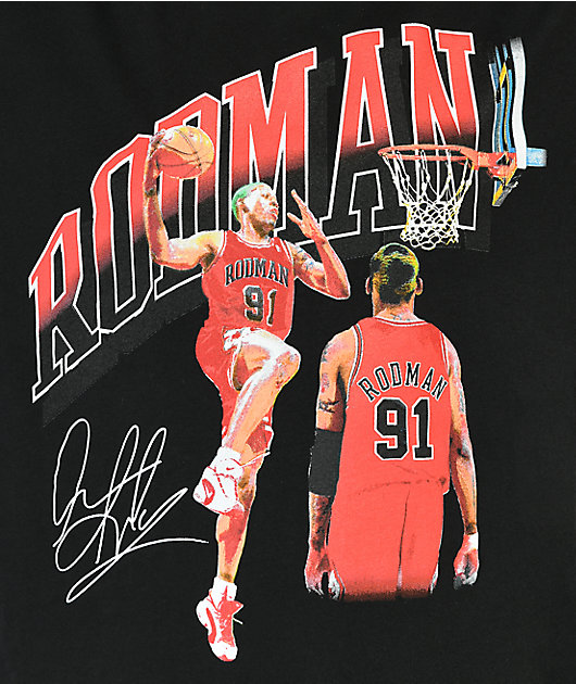 RODMAN BRAND Dunk Black Boyfriend Fit T-Shirt