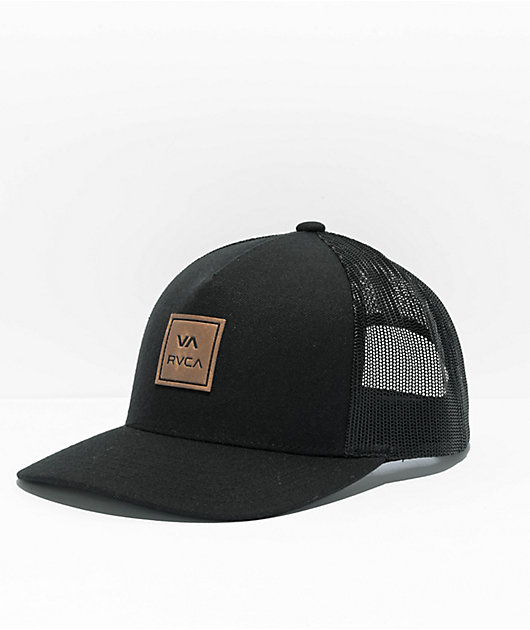 ベッカム愛用☆RVCA ブラックキャップ All The Way Truck Hat ベッカム愛用☆RVCA ブラックキャップ All The Way Truck Hat