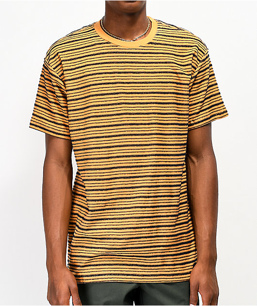 RVCA Amenity Yellow & Black Striped T-Shirt