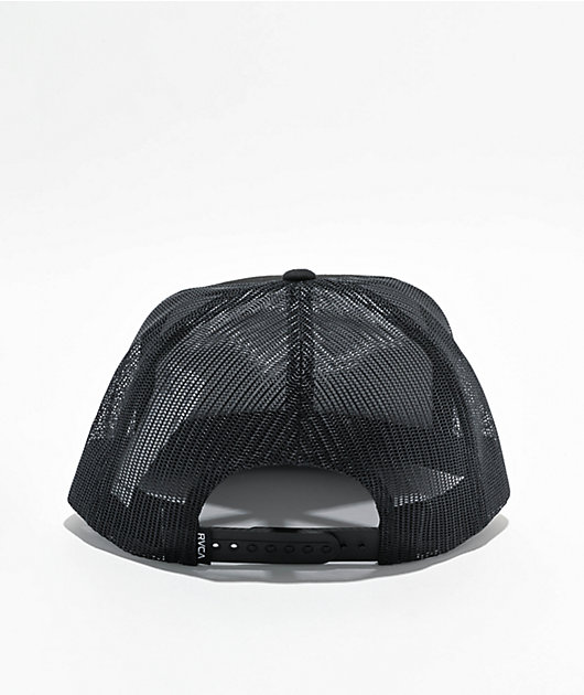 RVCA Bull Terrier Black Trucker Cap ルーカ キャップ メッシュ RVCA Bull Terrier Black Trucker Hat | Zumiez