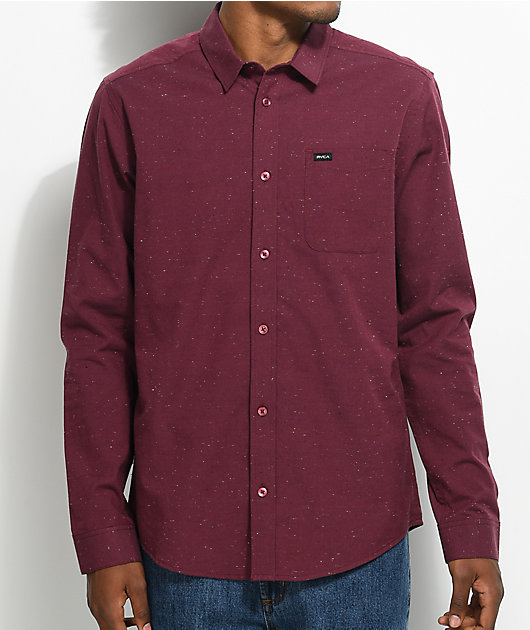 burgundy dress up shirt