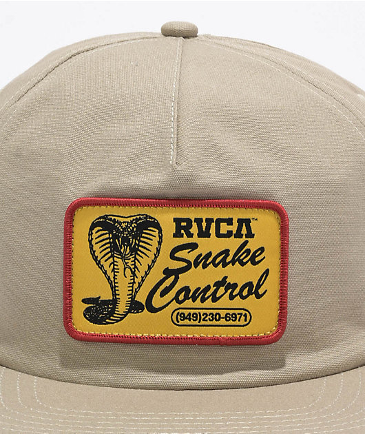 RVCA Cobra Services Khaki Snapback Hat