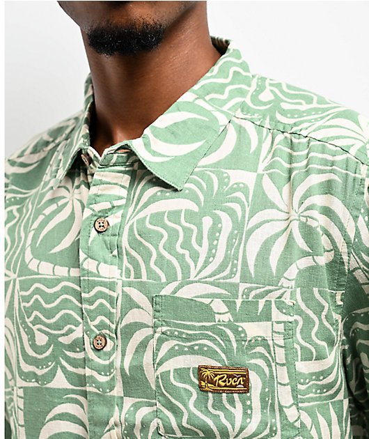 neith.半袖シャツ　grancy RVCA Exotica Granite Short Sleeve Button Up Woven Shirt | Zumiez