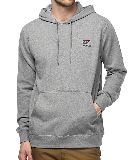 rvca hoodie grey