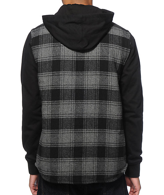 grey flannel hoodie