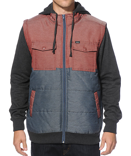 rvca vest hoodie