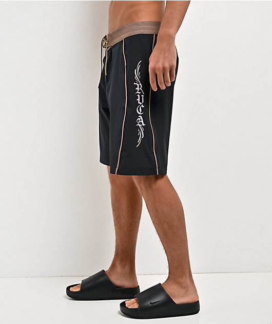 RVCA Retract Black & Brown Board Shorts