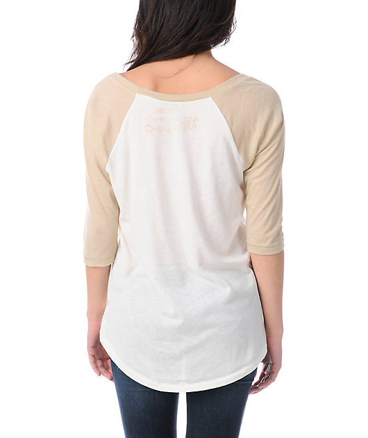 RVCA Roundabout Natural Baseball Tee