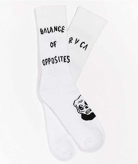 RVCA Skull calcetines blancos