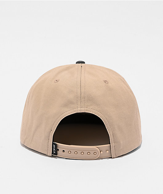 RVCA Sky Cat Red & Khaki Snapback Hat