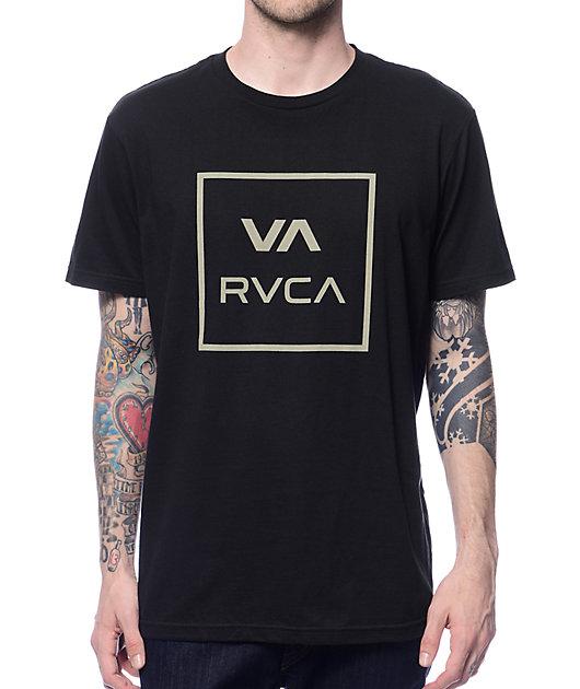 Rvca Va All The Way Black T Shirt Zumiez rvca va all the way black t shirt