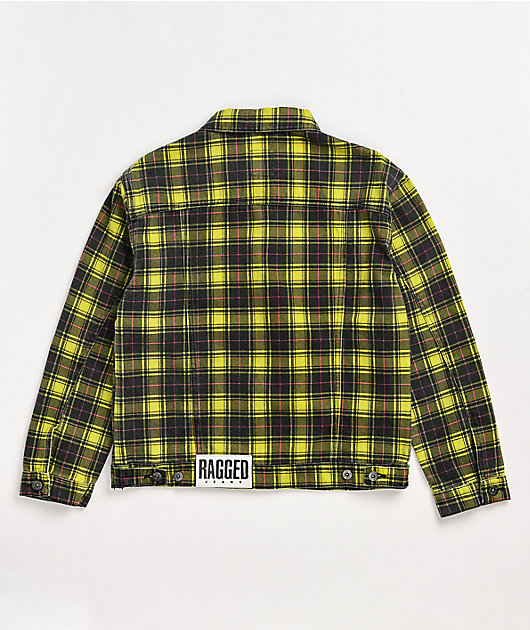 denim jacket with plaid