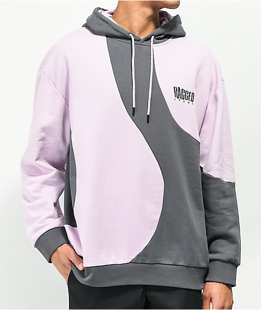 Ragged Jeans Maze Purple & Grey Hoodie