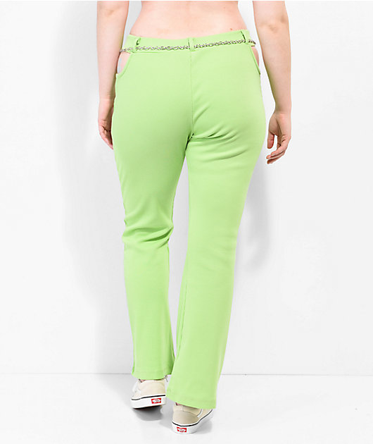 Straight wide leg pants - Lime Green | Guts & Gusto