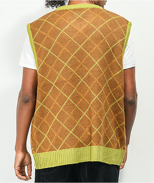 Ragged Priest Figure Brown Sweater Vest