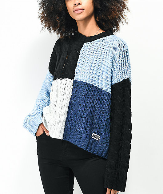 Blue and shop black sweater