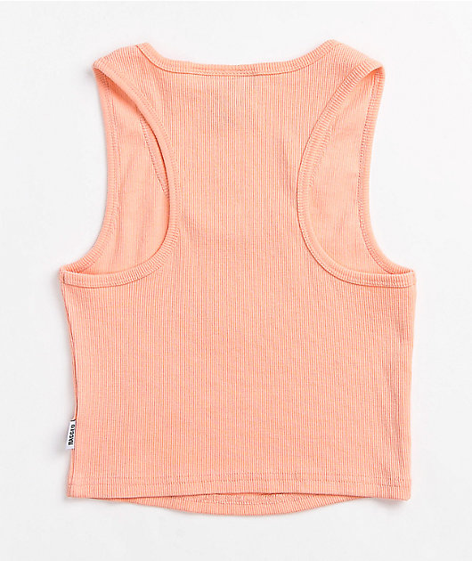 Ragged Priest Pink Ribbed Racerback Tank Top