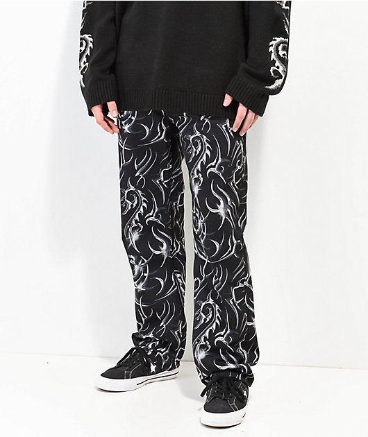 Ragged Priest Tribal Print Black Jeans