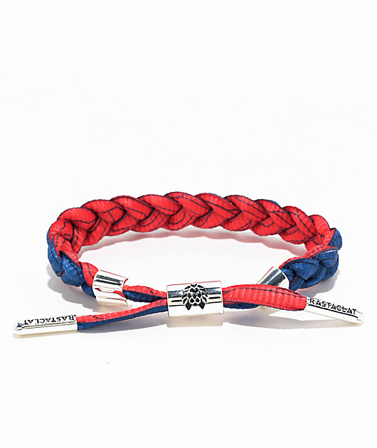 Rastaclat Automation Blue Red Braided Bracelet Zumiez