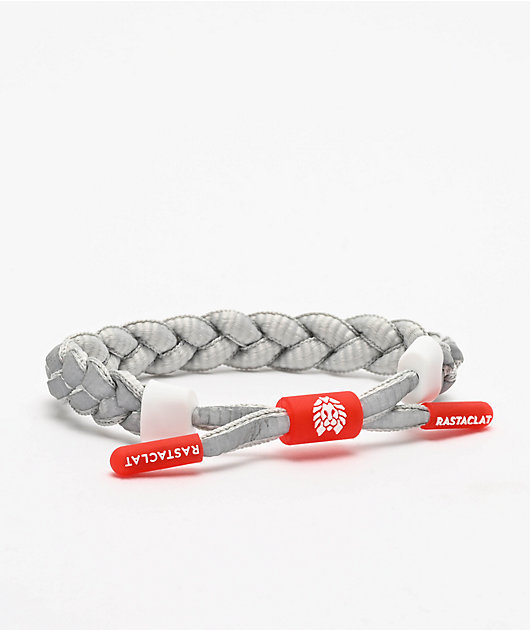 Rastaclat Grey Matter Grey & Red Bracelet
