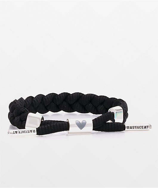 Rastaclat I Love U Black Braided Bracelet Zumiez