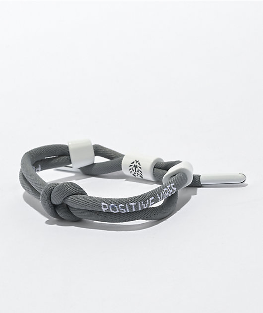 Rastaclat Positive Vibes Grey Knotted Bracelet