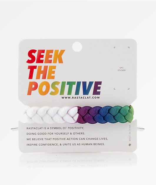 Rastaclat Pride White & Rainbow Bracelet