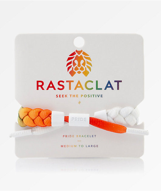 Rastaclat Pride White & Rainbow Bracelet