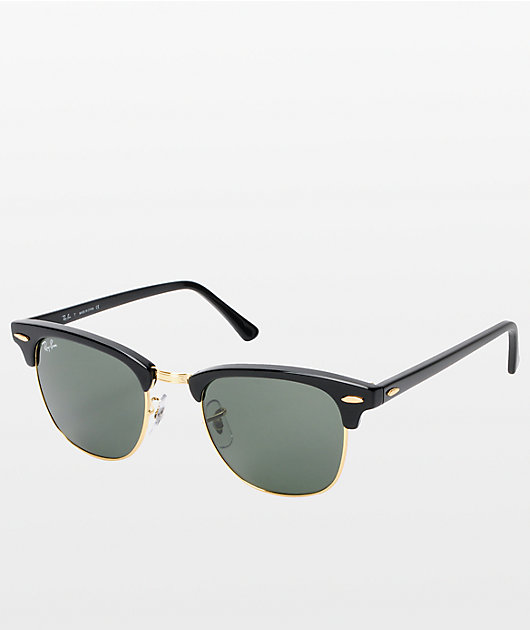 Clubmaster glasses black store and gold