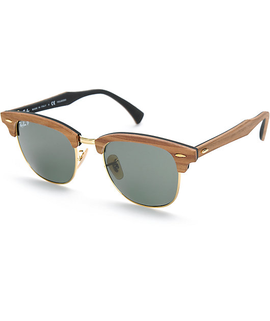 ray ban clubmaster wood sunglasses