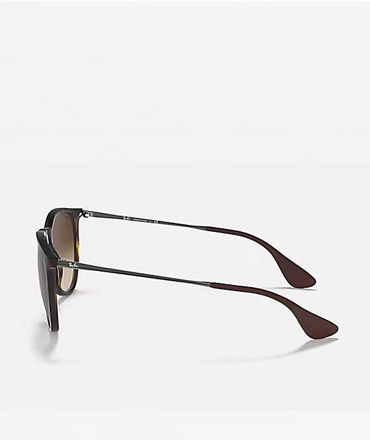 Ray-Ban Erika Classic Matte Havana & Brown Sunglasses