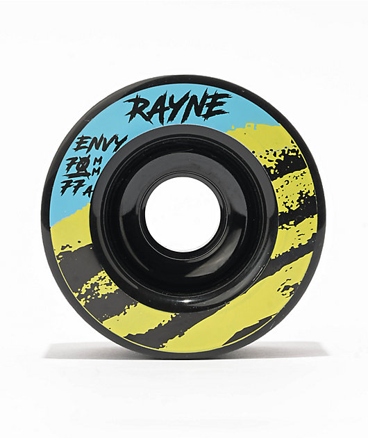 Rayne Envy 70mm 77a Black Cruiser Skateboard Wheels