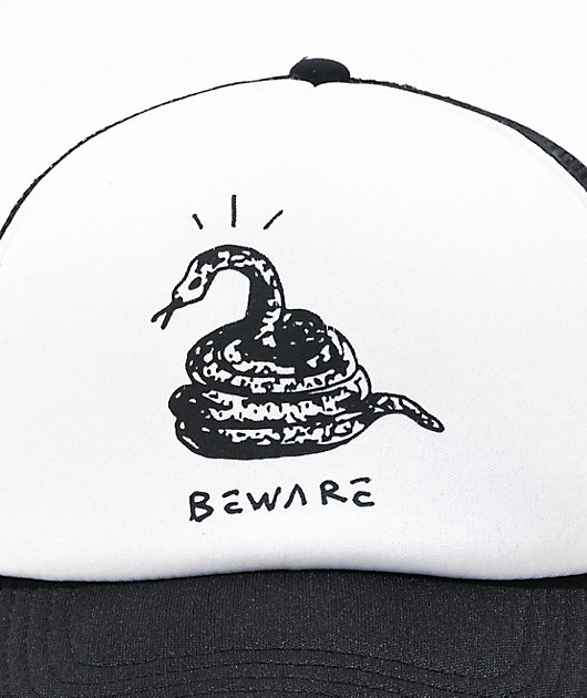 Real Buy Beware Snake Black & White Trucker Hat | Zumiez