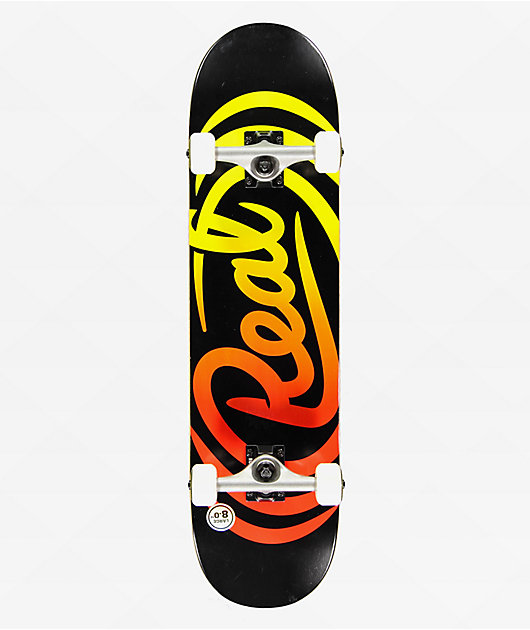 Skateboard Complet Real Team Edition Oval - Planche Orange 7.75 Pouces, Prêt à Rouler