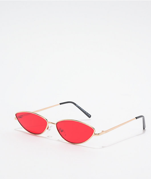 Red cat eye store sunglasses