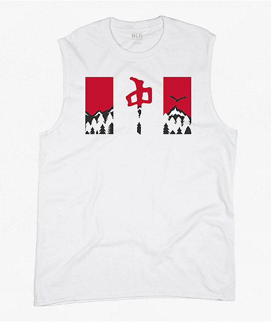 Red Dragon Nature Flag White Tank Top