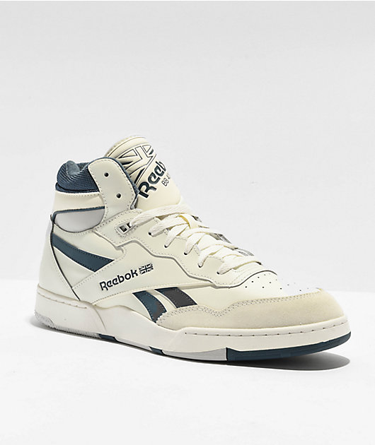Reebok BB4000 II Mid Vintage Chalk Hoops Blue Shoes Zumiez